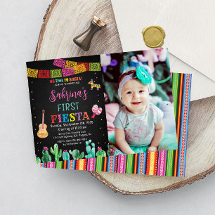 Fiesta First Birthday Invitation Girl