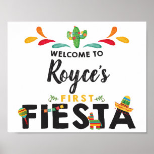 Fiesta First Birthday Welcome Sign