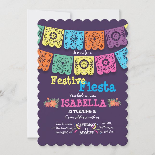 Fiesta Flags Invitation (Front)