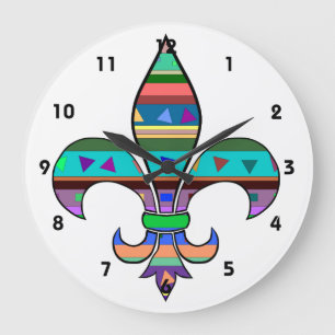 Fiesta Fleur de Lis Clock