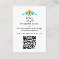 Fiesta Floral Birthday Shower Wedding RSVP QR