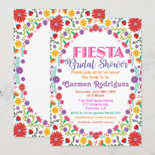 Fiesta Floral Bridal Shower Invitation