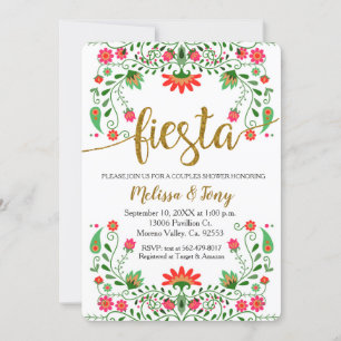 Fiesta Floral Couples Shower Invitation