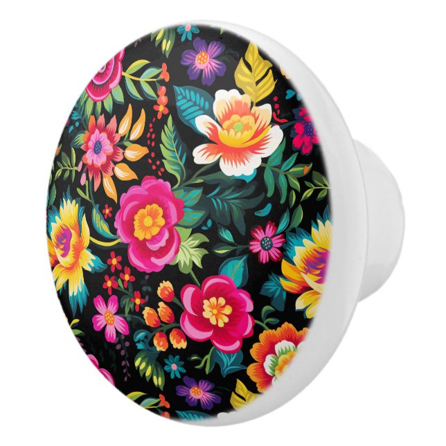  Fiesta Floral Extravaganza Ceramic Knob (Right)