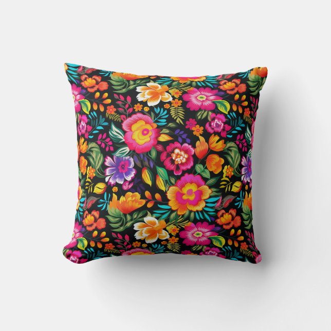  Fiesta Floral Extravaganza Cushion (Front)