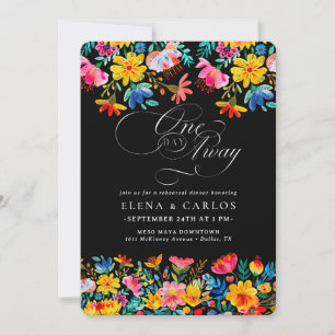 Fiesta Floral Rehearsal Dinner Invitation