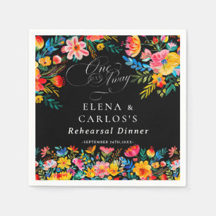 Fiesta Floral Rehearsal Dinner Napkin