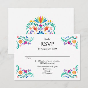 Fiesta Floral Wedding Quinceañera RSVP
