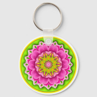 Fiesta Flower Round Key Ring