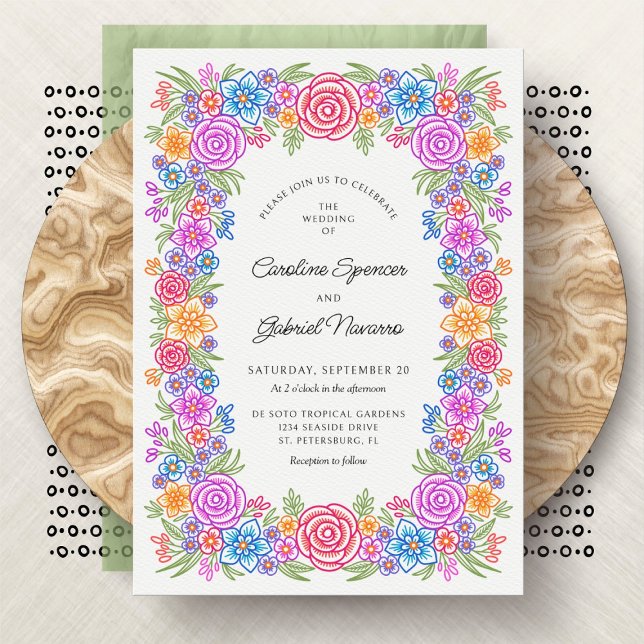  Fiesta Flowers Mexican Wedding Invitation (Creator Uploaded)