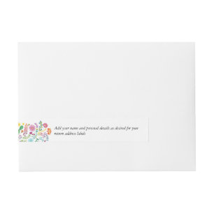 Fiesta Folk Art Floral Llama Wedding Customizable Wraparound Address Label