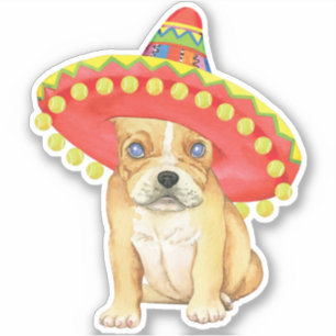 Fiesta French Bulldog Vinyl Sticker