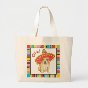 Fiesta Frenchie Large Tote Bag