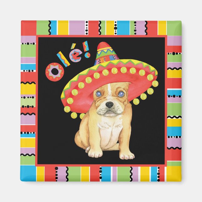 Fiesta Frenchie Magnet (Front)