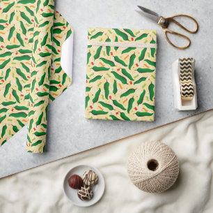 Fiesta Fun Green Chile Pattern Wrapping Paper