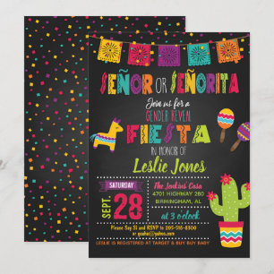 Fiesta Gender Reveal Invitation