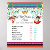 Fiesta Gender Reveal Old Wives Tales Board
