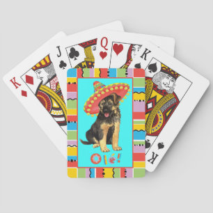 Fiesta German Shepherd Playing Cards