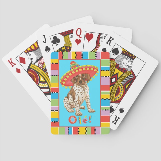 Fiesta German Shorthaired Pointer Playing Cards (Back)