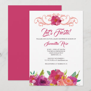 Fiesta Girl Baby Shower Invitation