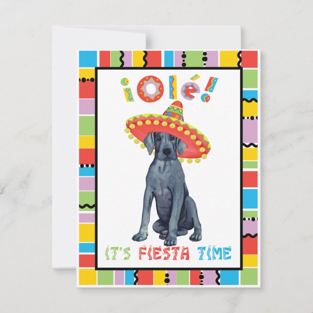 Fiesta Great Dane Invitation (Front)