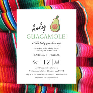 Fiesta   Holy Guacamole Baby Shower Invitation