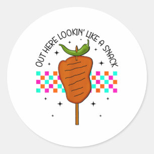 Fiesta In San Antonio Out Here Lookin' Like A Snac Classic Round Sticker