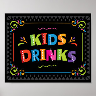 Fiesta KIDS DRINKS Party Sign Print