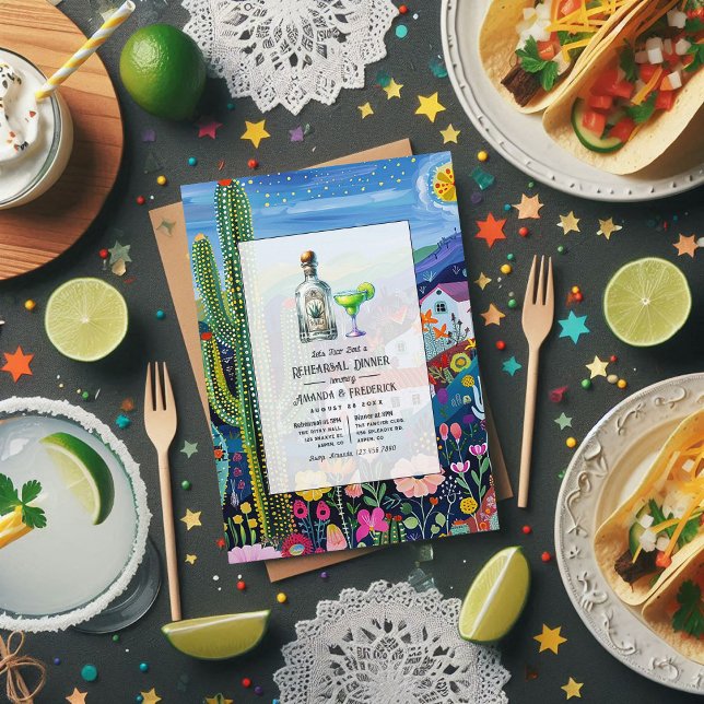 Fiesta "Let's Taco 'bout a Rehearsal Dinner"  Invitation (Fiesta "Let's Taco 'bout a Rehearsal Dinner" Invitation)