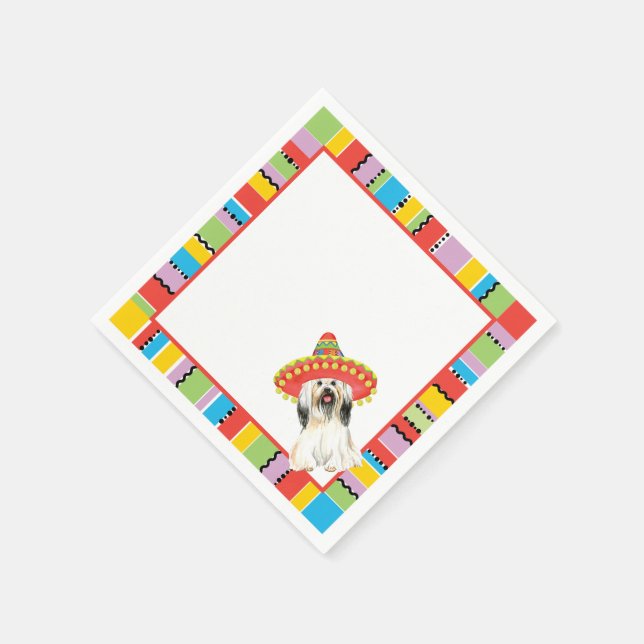 Fiesta Lhasa Apso Napkin (Corner)