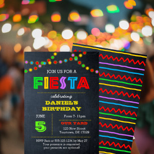 Fiesta Lights Birthday Invitation
