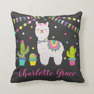 Fiesta Llama Alpaca Baby Girl Nursery Decor Cushion
