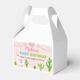Fiesta Llama Birthday Party Favor Box