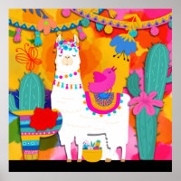 Fiesta Llama Cinco De Mayo Colourful Fun