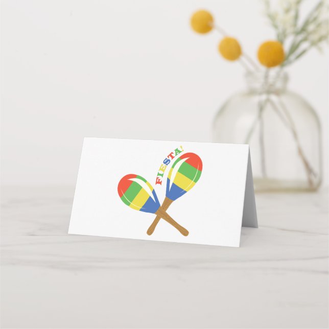 Fiesta Maracas Place Card (Front)