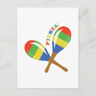 Fiesta Maracas Postcard