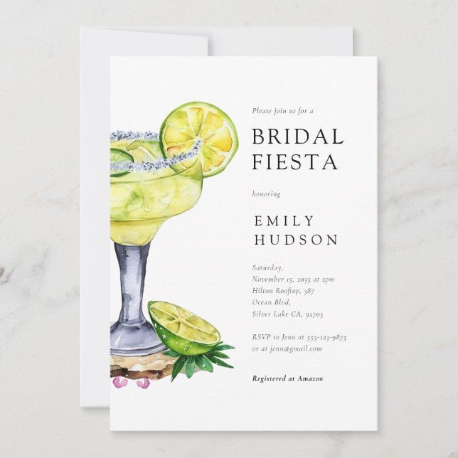 Fiesta Margarita Bridal Shower Invitation (Front)