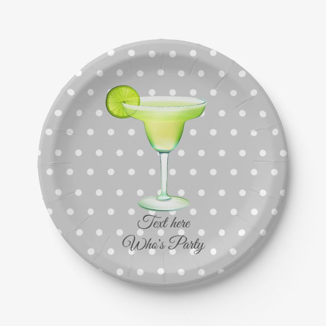 fiesta, margarita day, birthday, Paper Plate (Front)
