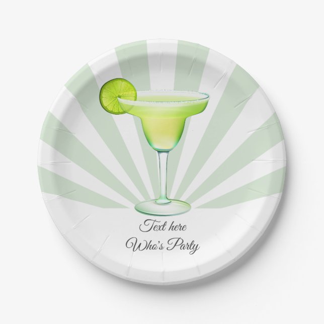 fiesta, margarita day, birthday, Paper Plate (Front)