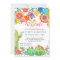 Fiesta Margarita Floral Cactus Art Bridal Shower
