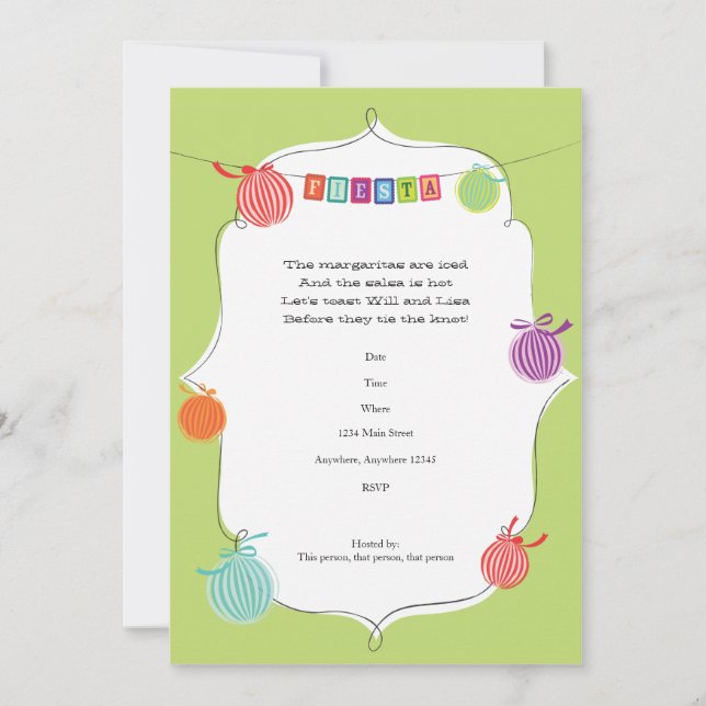Fiesta Margarita Mexican Birthday Party Invitation (Front)