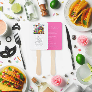Fiesta Margaritas Bachelorette Weekend Invitation  Hand Fan