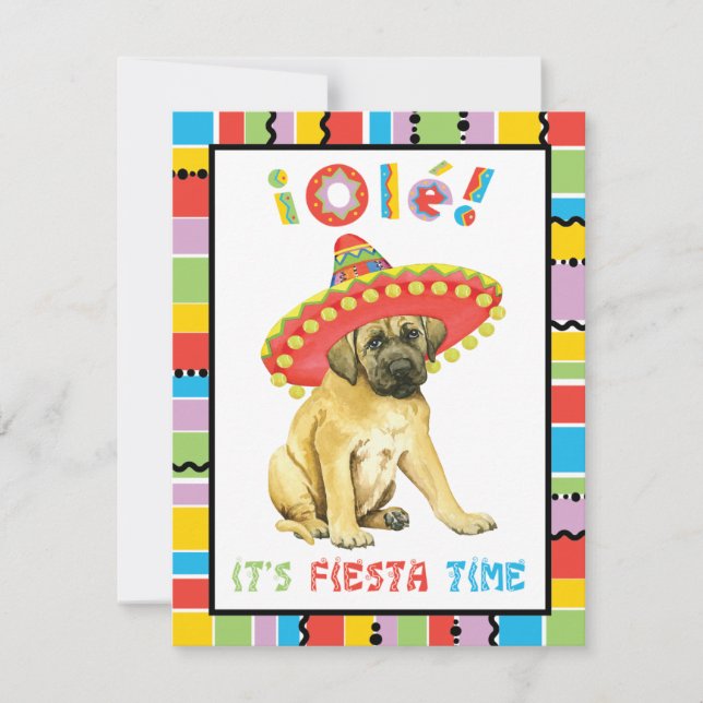 Fiesta Mastiff Invitation (Front)