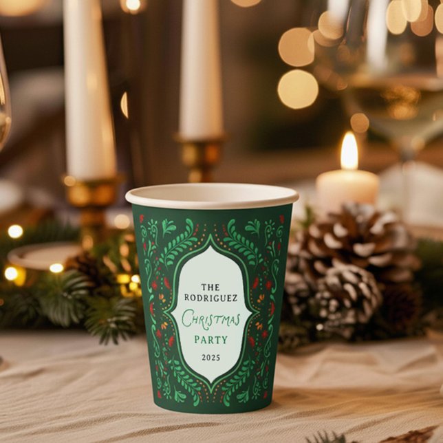 Fiesta Merry Christmas Paper Cups (Fiesta Christmas Party Paper Cups)