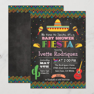 Fiesta Mexican Baby Shower Chalk Invitation