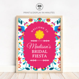 Fiesta Mexican Bridal Shower Welcome Sign