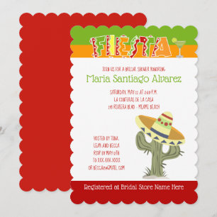 Fiesta Mexican Cinco de Mayo Bridal Shower Invite