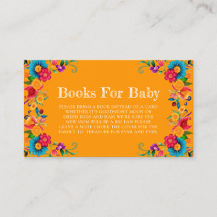 Fiesta Mexican Floral Books For Baby Enclosure Card