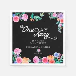 Fiesta   Mexican Flowers   Rehearsal Dinner Napkin