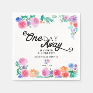 Fiesta   Mexican Flowers   Rehearsal Dinner Napkin